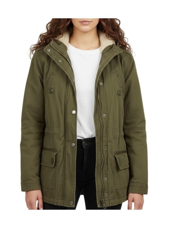 American Eagle Outfitters Jackets & Blazers - Vintage American Eagle Outfitters Green Hooded Cargo Utility Jacket S Military